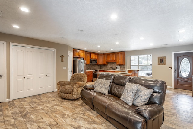 living room featuring light hardwood / wood-style floors