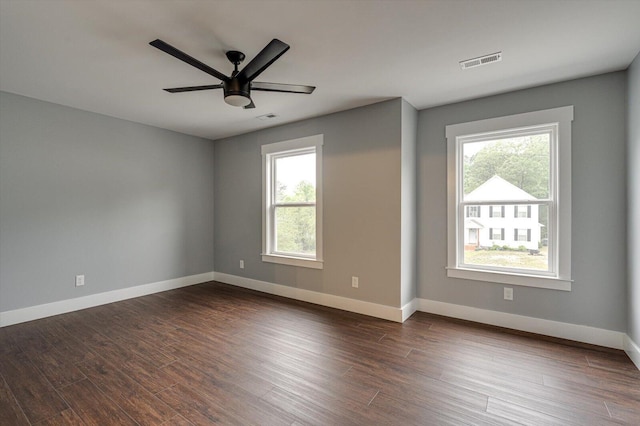 1318 Unity Dr NE, Cleveland, TN 37312 - spare room with dark wood finished floors, baseboards, and a ceiling fan