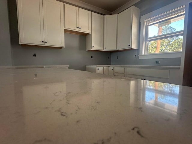 kitchen with white cabinetry