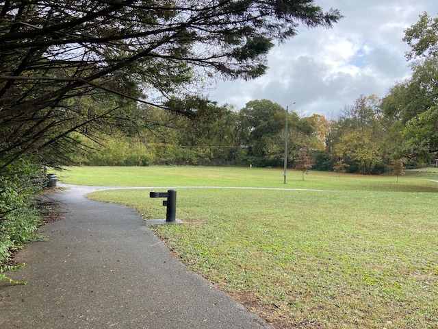 view of community with a lawn