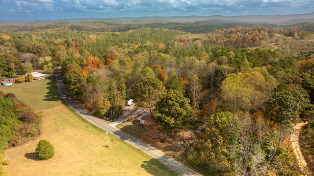 aerial view featuring a mountain view