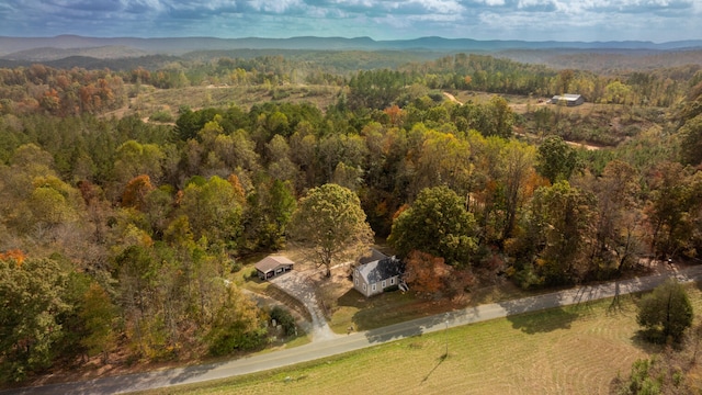 aerial view featuring a mountain view