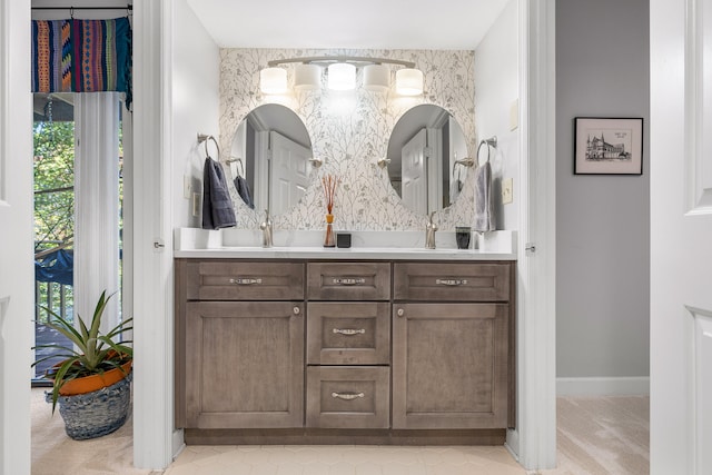 bathroom featuring vanity