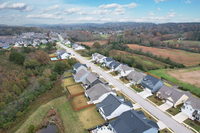 drone / aerial view with a residential view