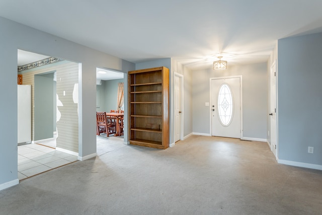 view of carpeted entryway