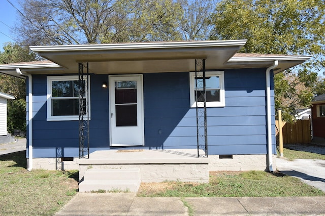 view of front of property with a porch