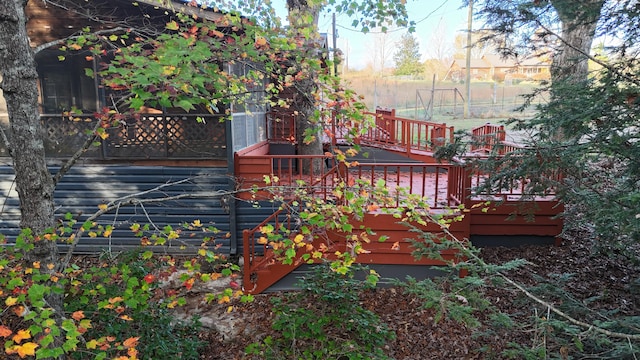 134 Old Spring Rd, Rising Fawn, GA 30738 - view of wooden deck