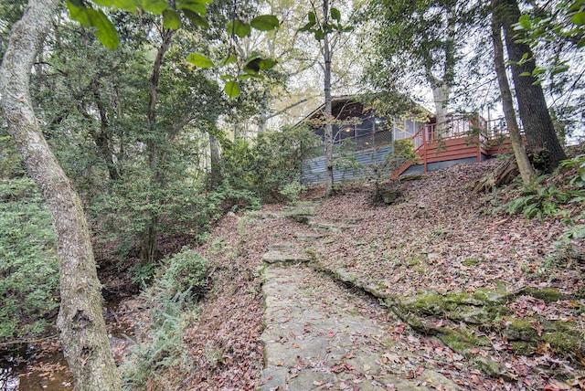 134 Old Spring Rd, Rising Fawn, GA 30738 - view of yard featuring a deck