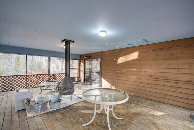 134 Old Spring Rd, Rising Fawn, GA 30738 - wooden deck with a fire pit