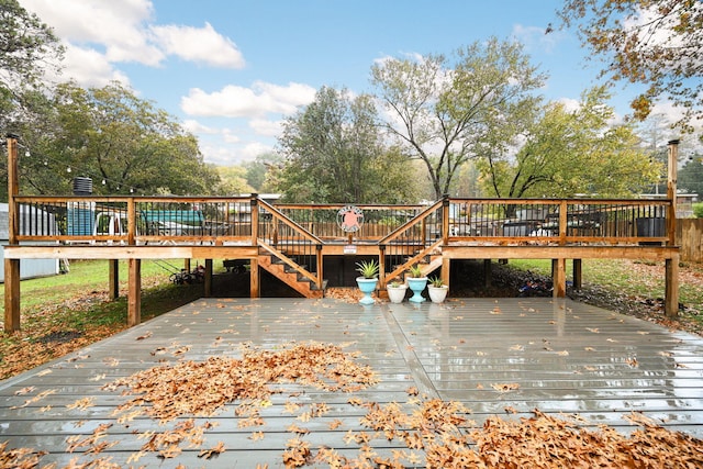 view of wooden terrace