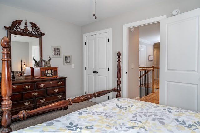 bedroom featuring a closet