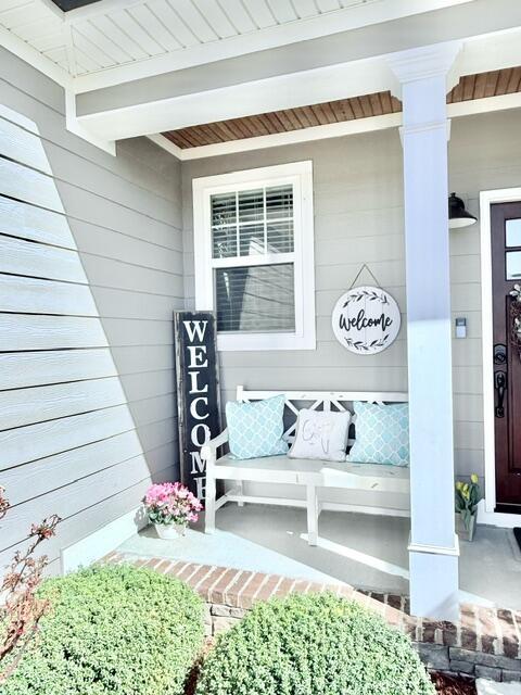 exterior space featuring covered porch