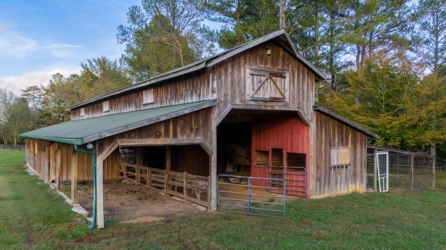 view of horse barn