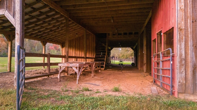 view of horse barn