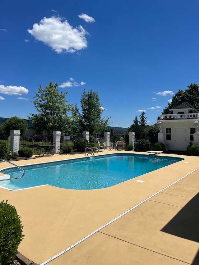 view of pool with a patio