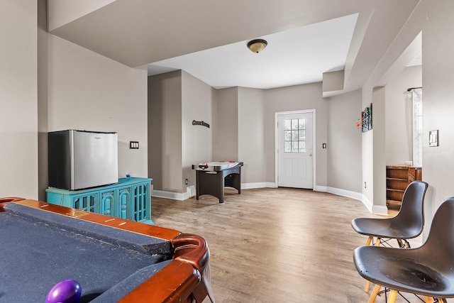 living room featuring light hardwood / wood-style flooring