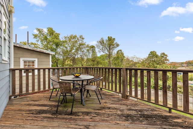 view of wooden deck