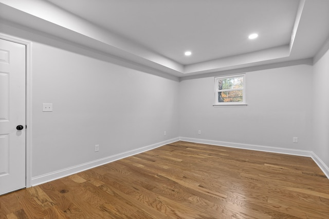 spare room featuring hardwood / wood-style floors