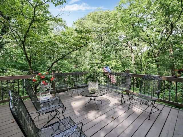 view of wooden deck