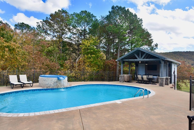 334 Belaire Dr, Copperhill, TN 37317 - view of pool with a patio, a gazebo, and outdoor dining area
