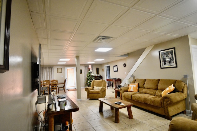 334 Belaire Dr, Copperhill, TN 37317 - living area with light tile patterned floors