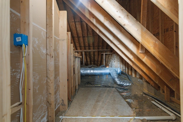 view of attic