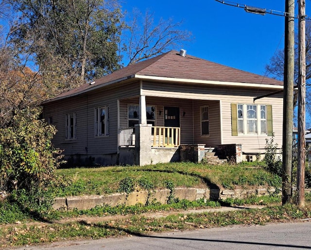 view of front of property with a porch