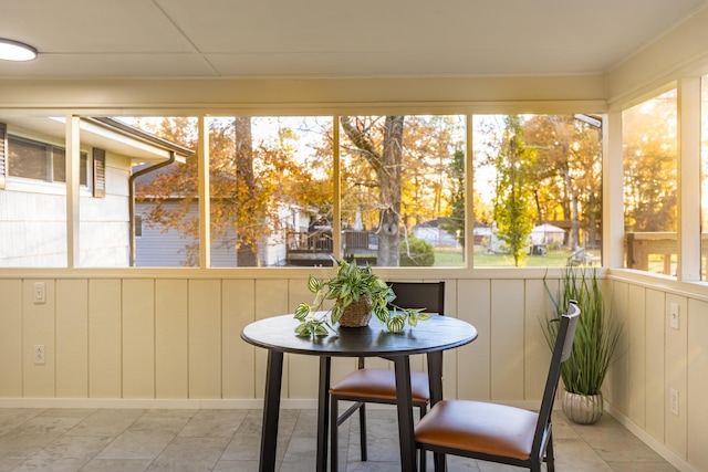 sunroom featuring a wealth of natural light