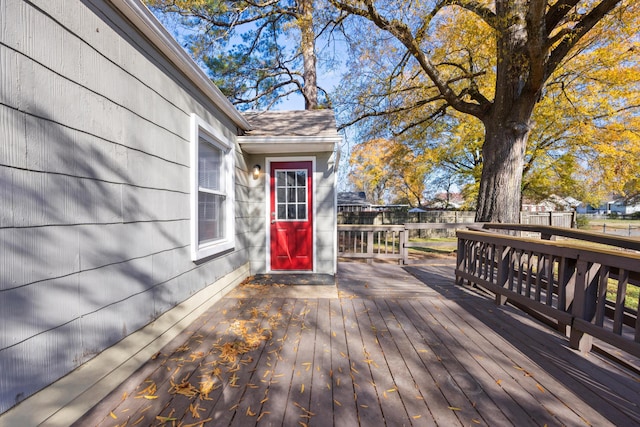 view of wooden deck