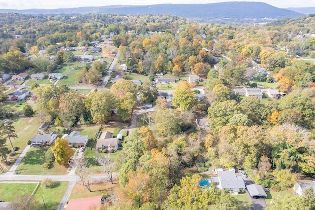 bird's eye view featuring a mountain view