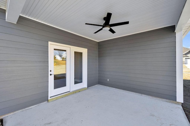 view of patio / terrace with ceiling fan