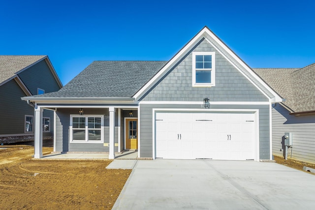 craftsman inspired home with a porch