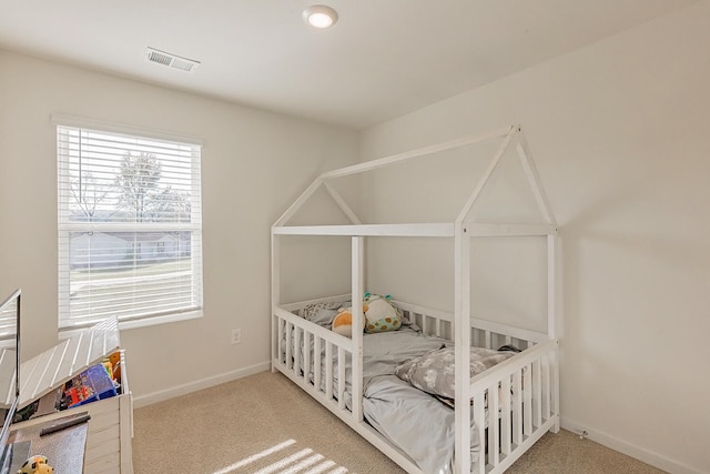 view of carpeted bedroom