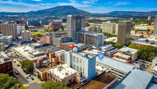 city view with a mountain view