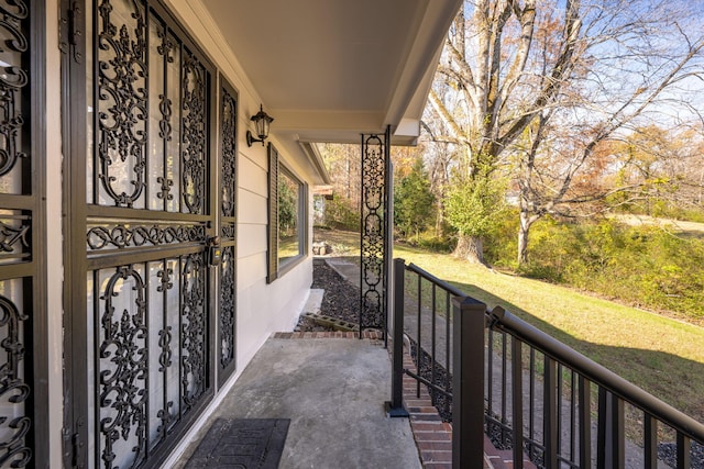 balcony with covered porch