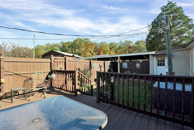 view of wooden terrace