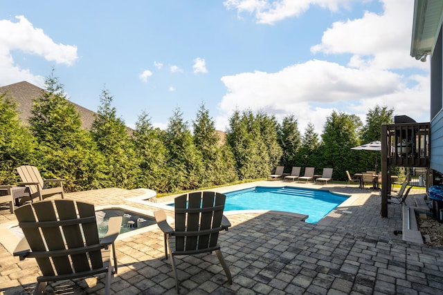 view of pool with a patio