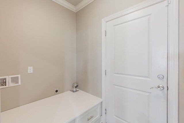 8556 Festival Loop, Chattanooga, TN 37419 - washroom featuring electric dryer hookup, washer hookup, and ornamental molding