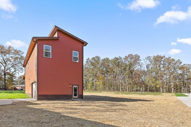 view of home's exterior featuring a garage