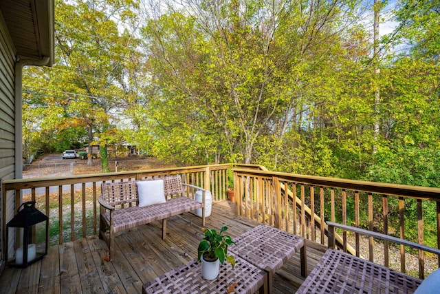 view of wooden deck