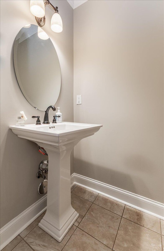 bathroom featuring tile patterned flooring