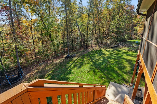 view of yard featuring a deck