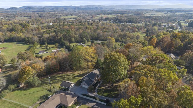 145 County Road 573, Englewood, TN 37329 - aerial view of property's location with a mountain backdrop and a forest