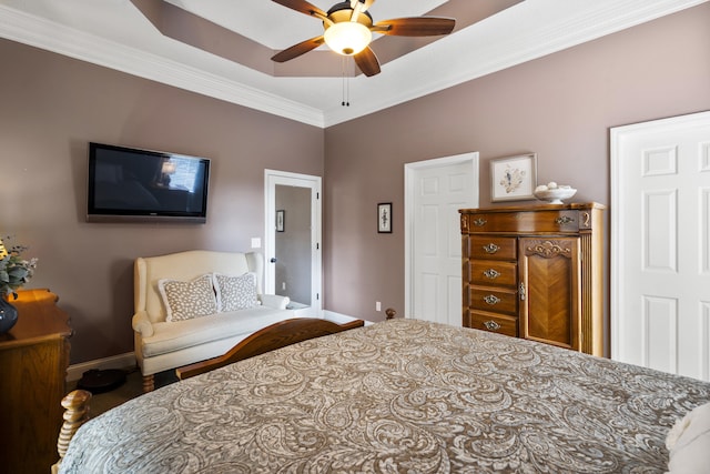 145 County Road 573, Englewood, TN 37329 - bedroom featuring ornamental molding and ceiling fan