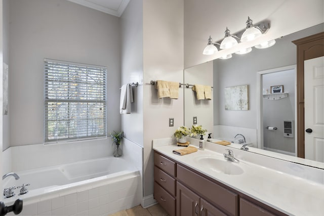 145 County Road 573, Englewood, TN 37329 - full bathroom with a bath, vanity, and crown molding