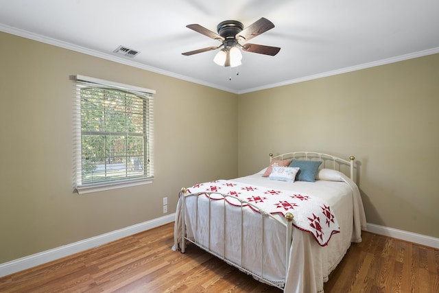 145 County Road 573, Englewood, TN 37329 - bedroom featuring wood finished floors, ornamental molding, and ceiling fan