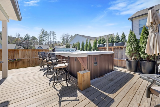 deck with fence