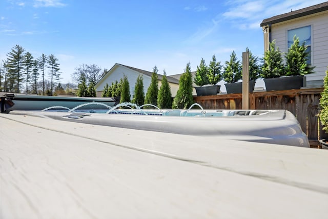 view of pool with fence