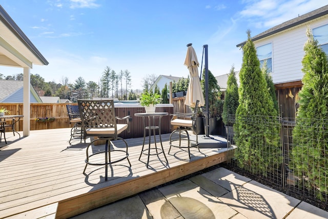 deck with fence