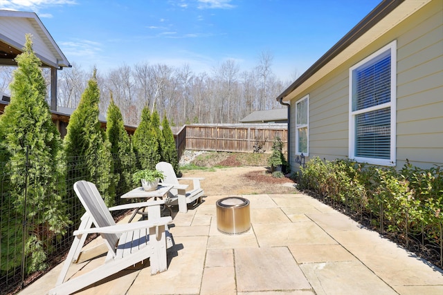 view of patio / terrace with fence